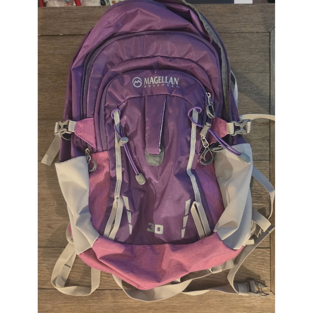 Magellan Outdoors 30L Backpack Purple Hiking Daypack Camping Bag